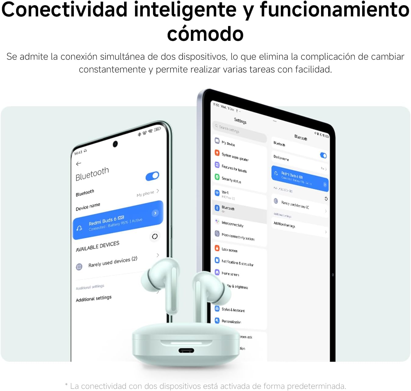 Auriculares Bluetooth Xiaomi Redmi Buds 6 com estojo de carga/ Autonomia 10h/ Verdes - Imagem 9