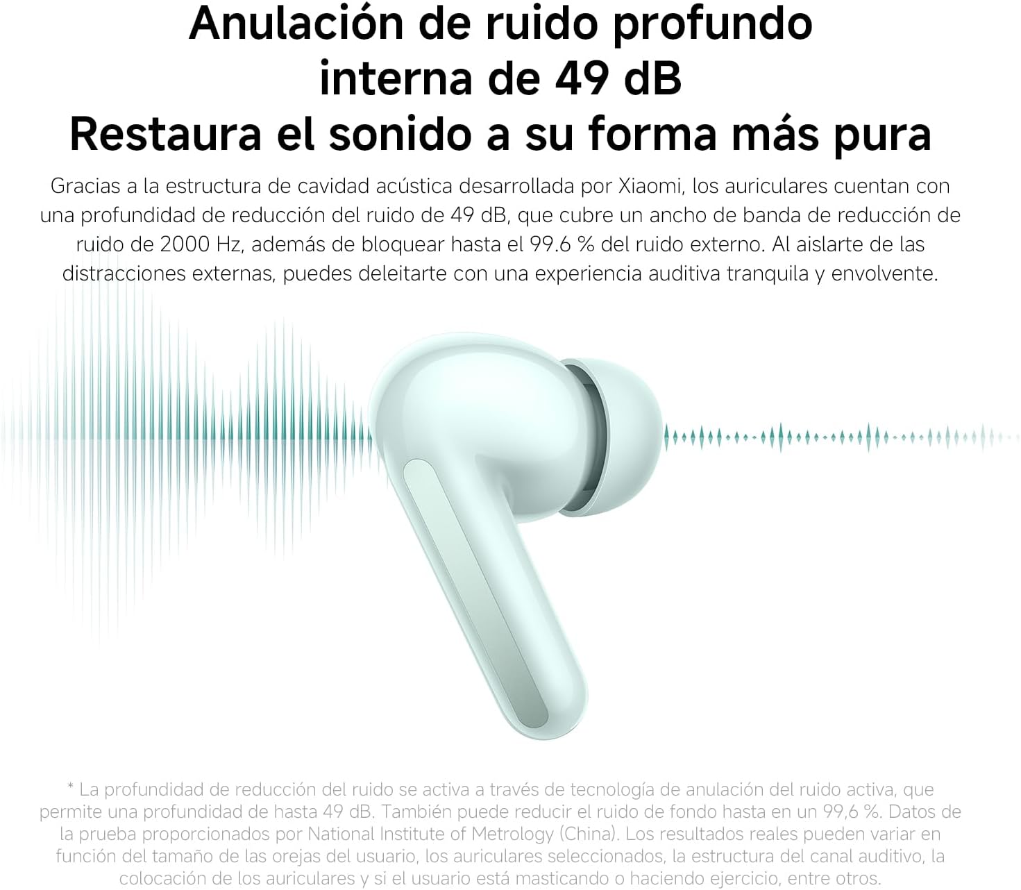 Auriculares Bluetooth Xiaomi Redmi Buds 6 com estojo de carga/ Autonomia 10h/ Verdes - Imagem 5