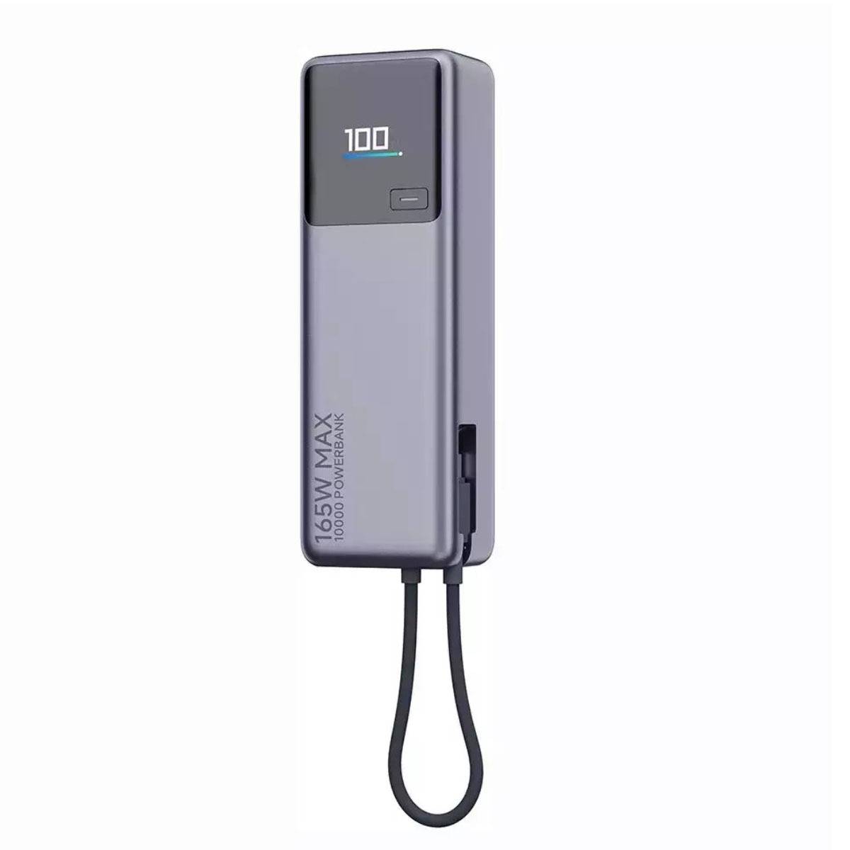 Powerbank 10000mAh Xiaomi Power Bank 10000 Integrated Cable/ 165W/ Cinzento - Imagem 4