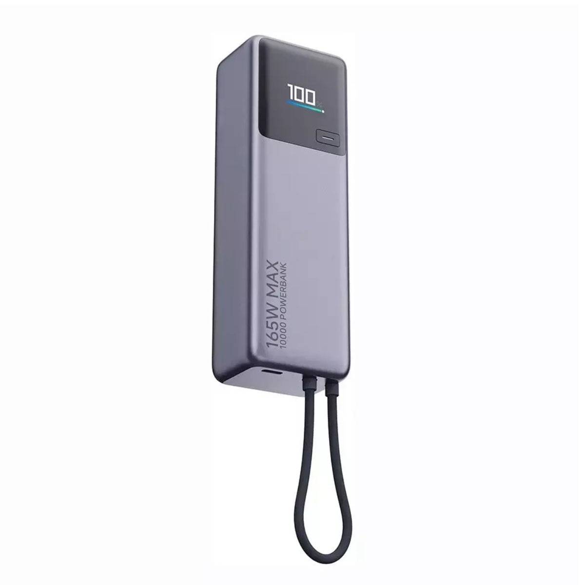 Powerbank 10000mAh Xiaomi Power Bank 10000 Integrated Cable/ 165W/ Cinzento - Imagem 2