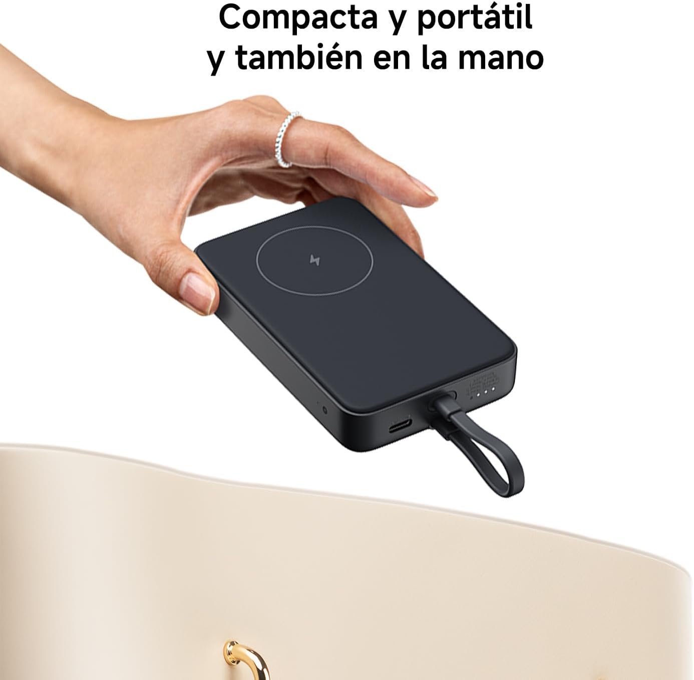 Powerbank Xiaomi 33W Magnetic Power Bank 10000mAh Cabo USB-C Integrado Wireless Magnético Branco - Imagem 6