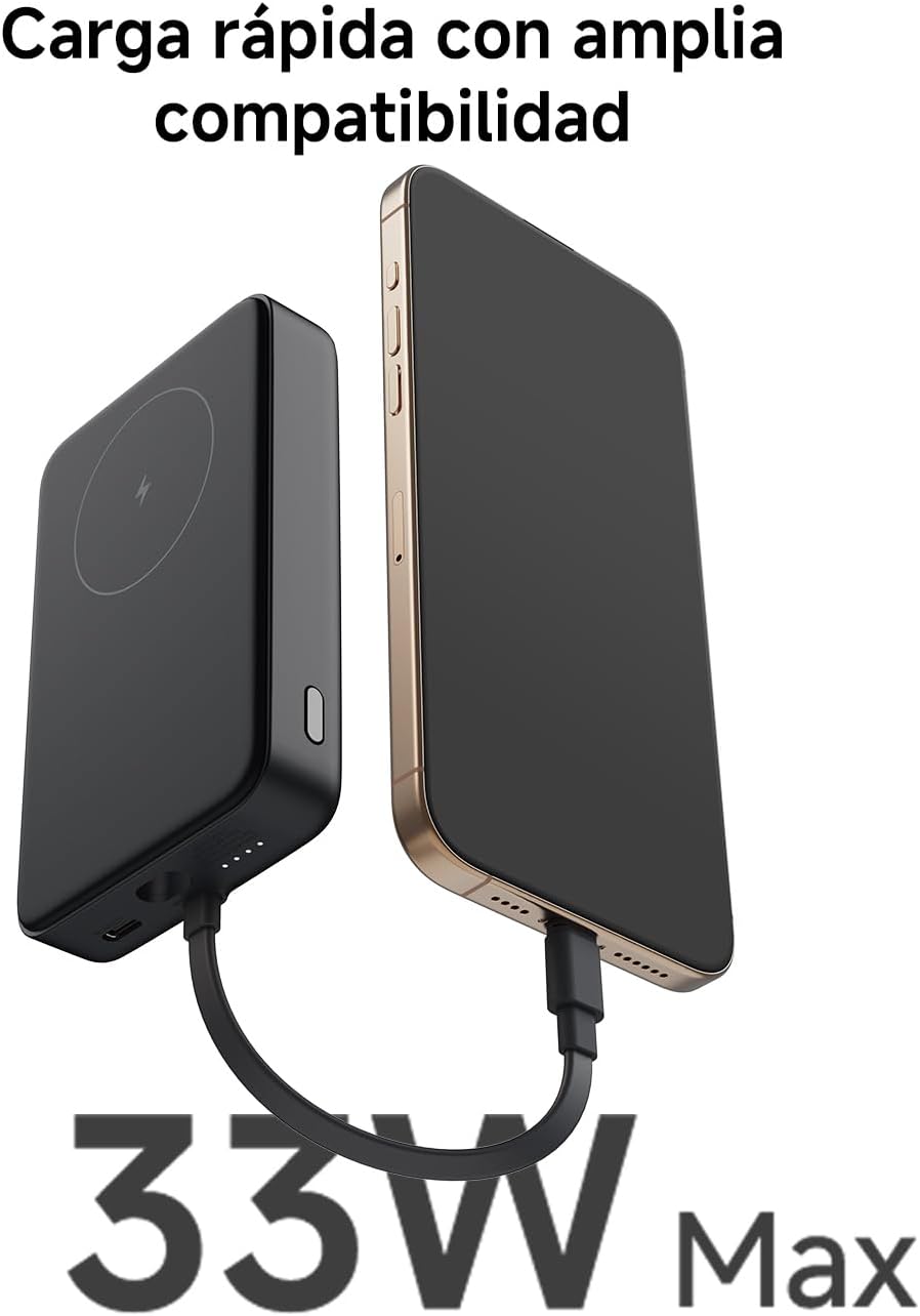 Powerbank Xiaomi 33W Magnetic Power Bank 10000mAh Cabo USB-C Integrado Wireless Magnético Branco - Imagem 7
