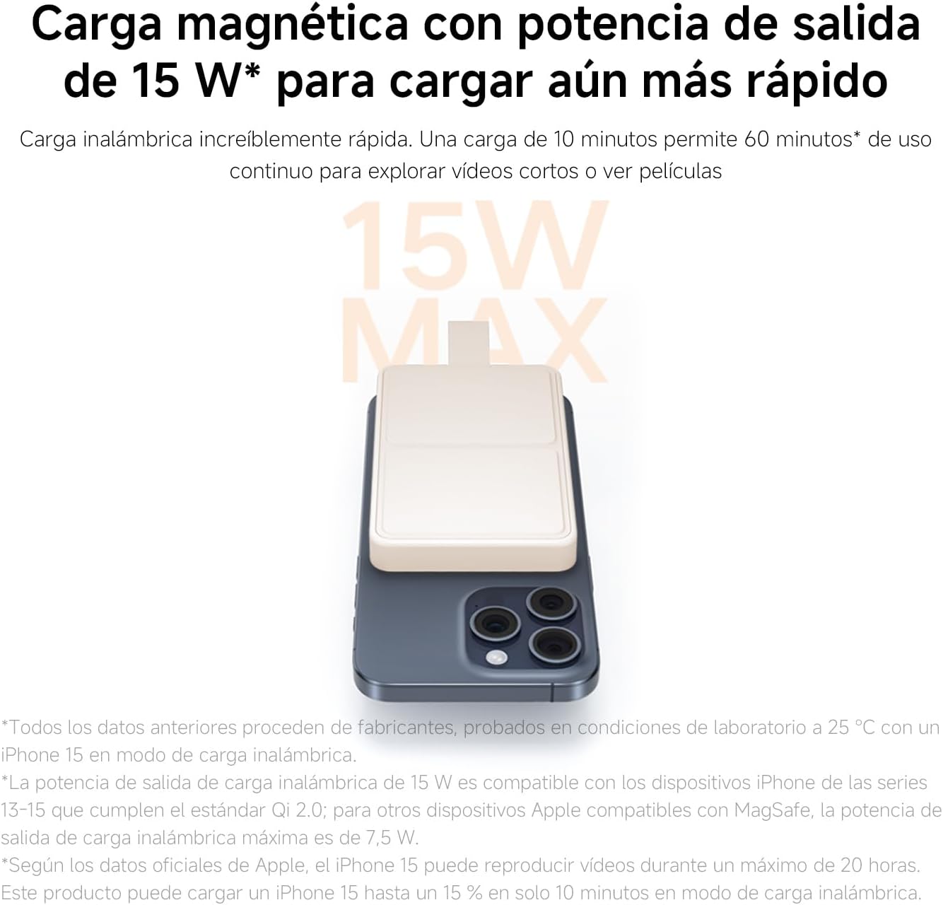 Powerbank 6000mAh Xiaomi Magnetic Power Bank 6000/ 15W/ Bege - Imagem 4