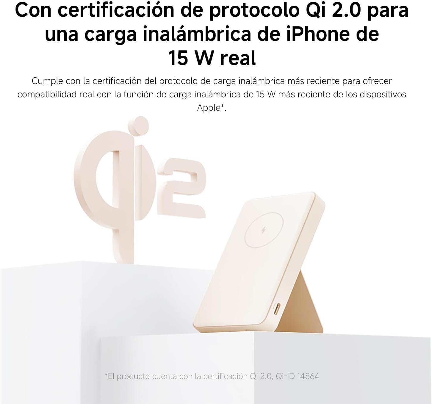 Powerbank 6000mAh Xiaomi Magnetic Power Bank 6000/ 15W/ Bege - Imagem 3