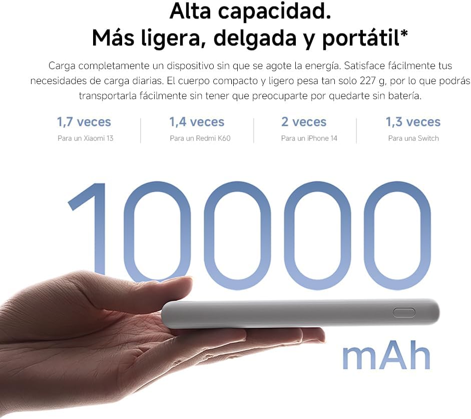 Powerbank 10000mAh Xiaomi Power Bank 22.5 Lite/ 22.5W/ Branco - Imagem 3