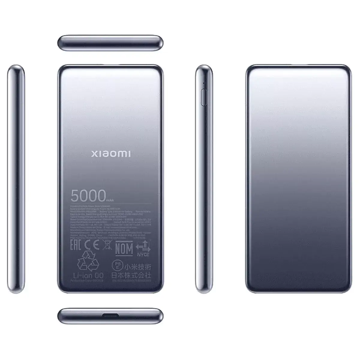 Powerbank Xiaomi Ultra Slim 5000mAh 20W USB-C Prateado - Imagem 8