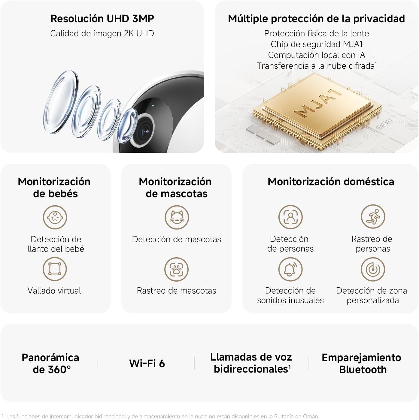 Câmara de Videovigilância Xiaomi Smart Camera C302/ Controlo através da APP - Imagem 3