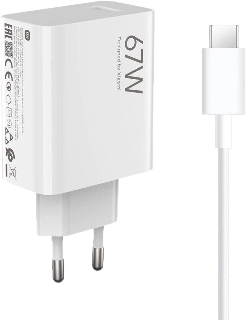 Carregador de Parede Xiaomi 67W HyperCharge Combo (Tipo-A)/ 1xUSB + Cabo USB Tipo-C/ 67W - Imagem 5