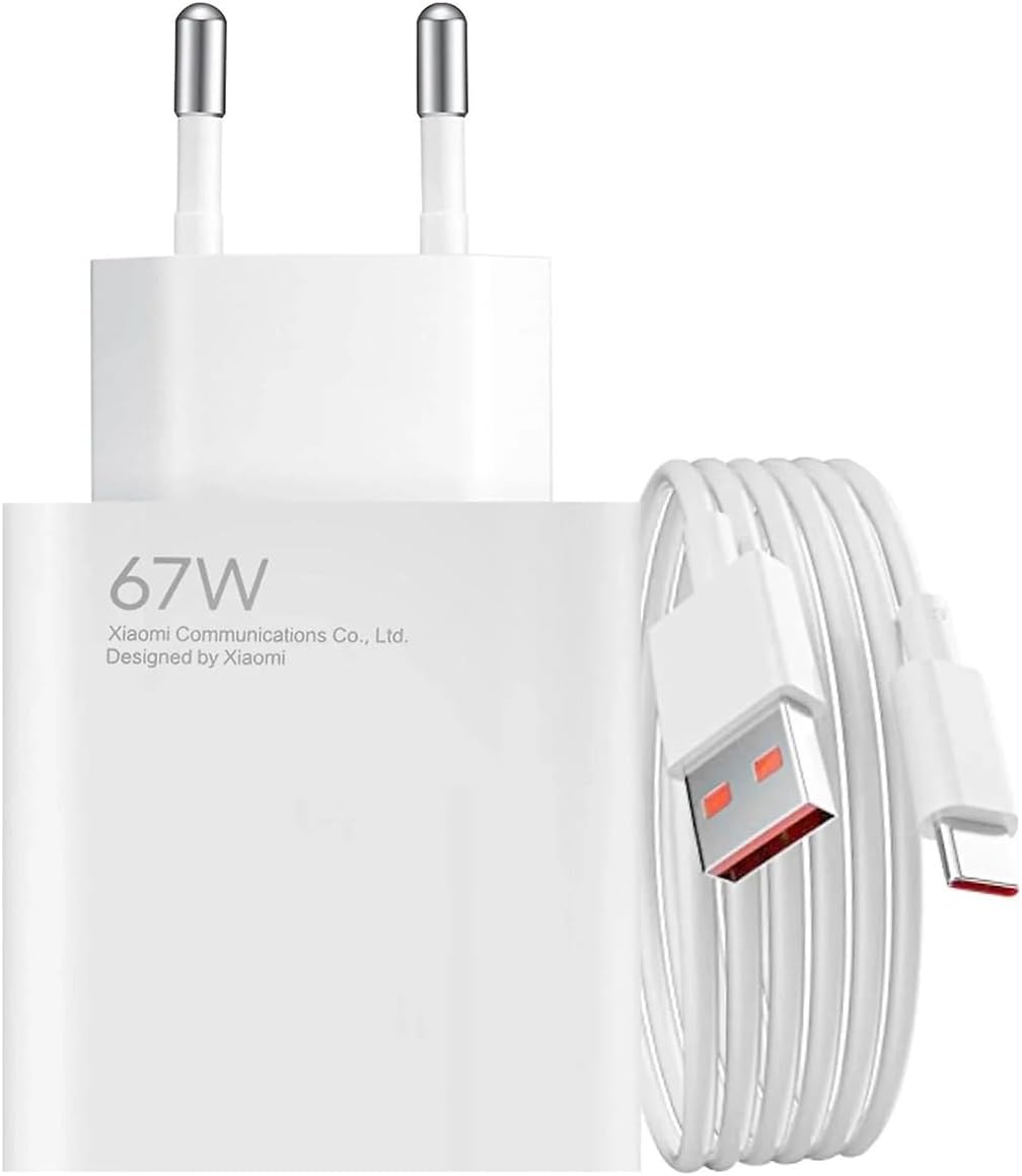Carregador de Parede Xiaomi 67W HyperCharge Combo (Tipo-A)/ 1xUSB + Cabo USB Tipo-C/ 67W
