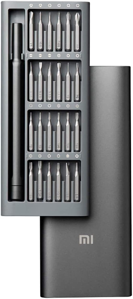 Kit de Chaves de Precisão Xiaomi Precision Screwdriver Kit 24 Pontas Estojo Magnético Alumínio Cinza Escuro