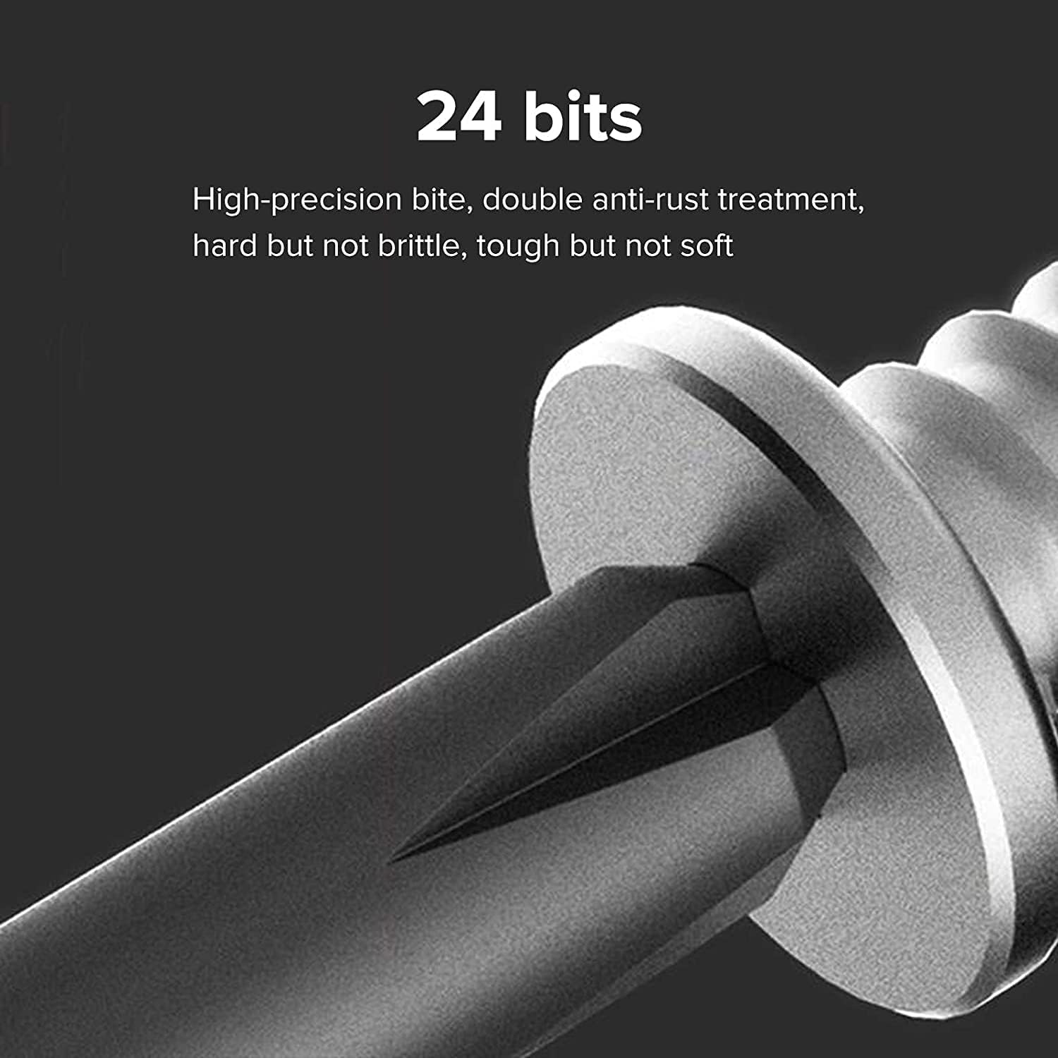 Kit de Chaves de Precisão Xiaomi Precision Screwdriver Kit 24 Pontas Estojo Magnético Alumínio Cinza Escuro - Imagem 3