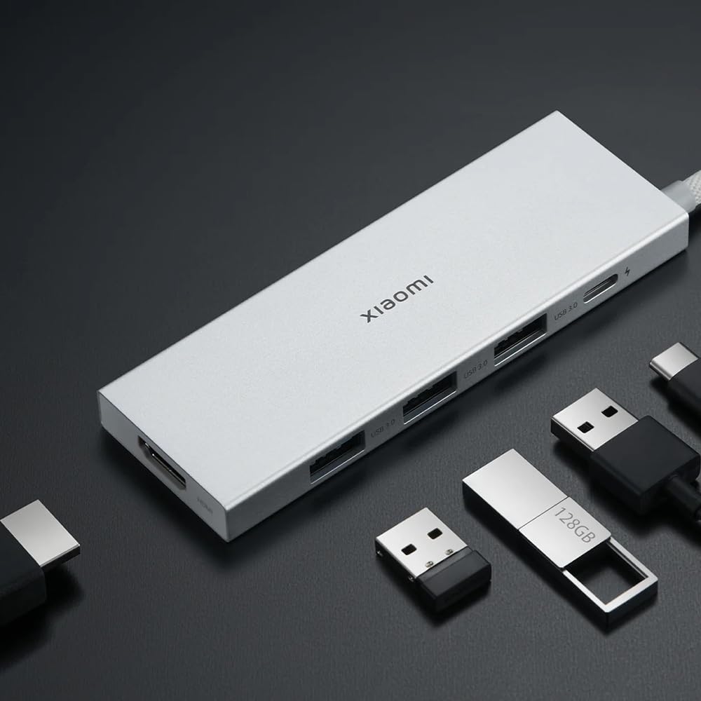 Docking USB 3.0 Tipo-C Xiaomi 5 em 1/ 3xUSB/ 1xUSB Tipo-C PD/ 1xHDMI/ Branco - Imagem 4