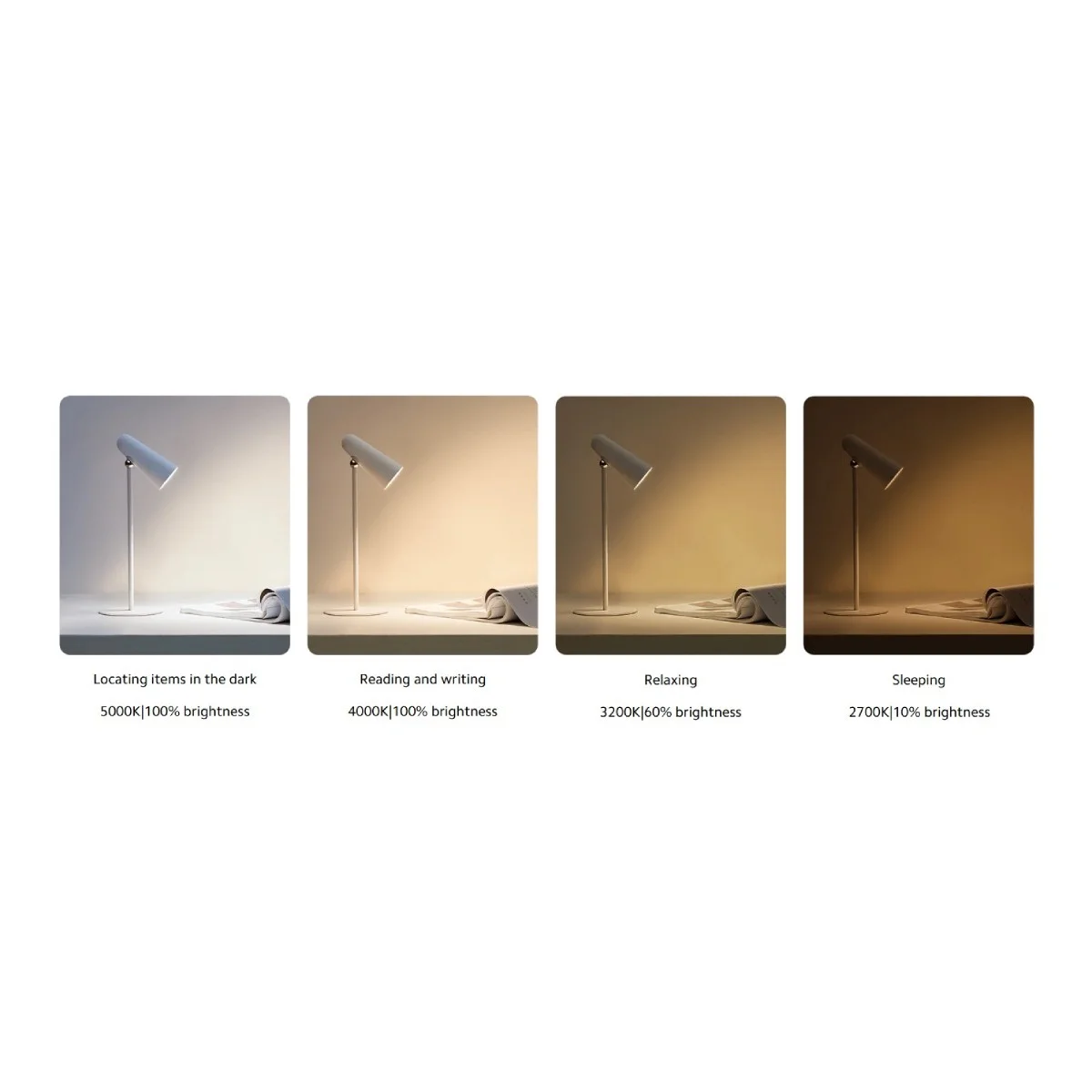 Candeeiro de Secretária Xiaomi Flexible Rechargeable Lamp 3.5W 2000mAh CRI Ra90 Flexível Branco - Imagem 3
