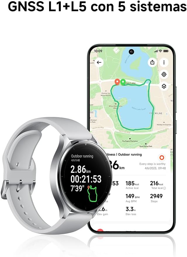 Smartwatch Xiaomi Watch 2/ Notificações/ Frequência Cardíaca/ GPS/ Prateado - Imagem 8