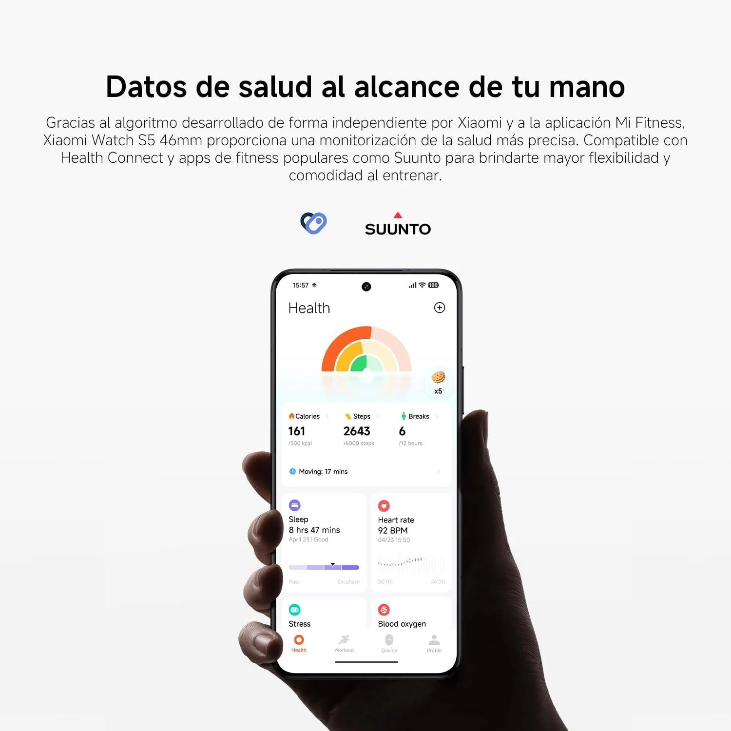 Smartwatch Xiaomi Watch S5 46mm Aço Inoxidável Ecrã AMOLED 1.48" Frequência Cardíaca GPS Preto - Imagem 11