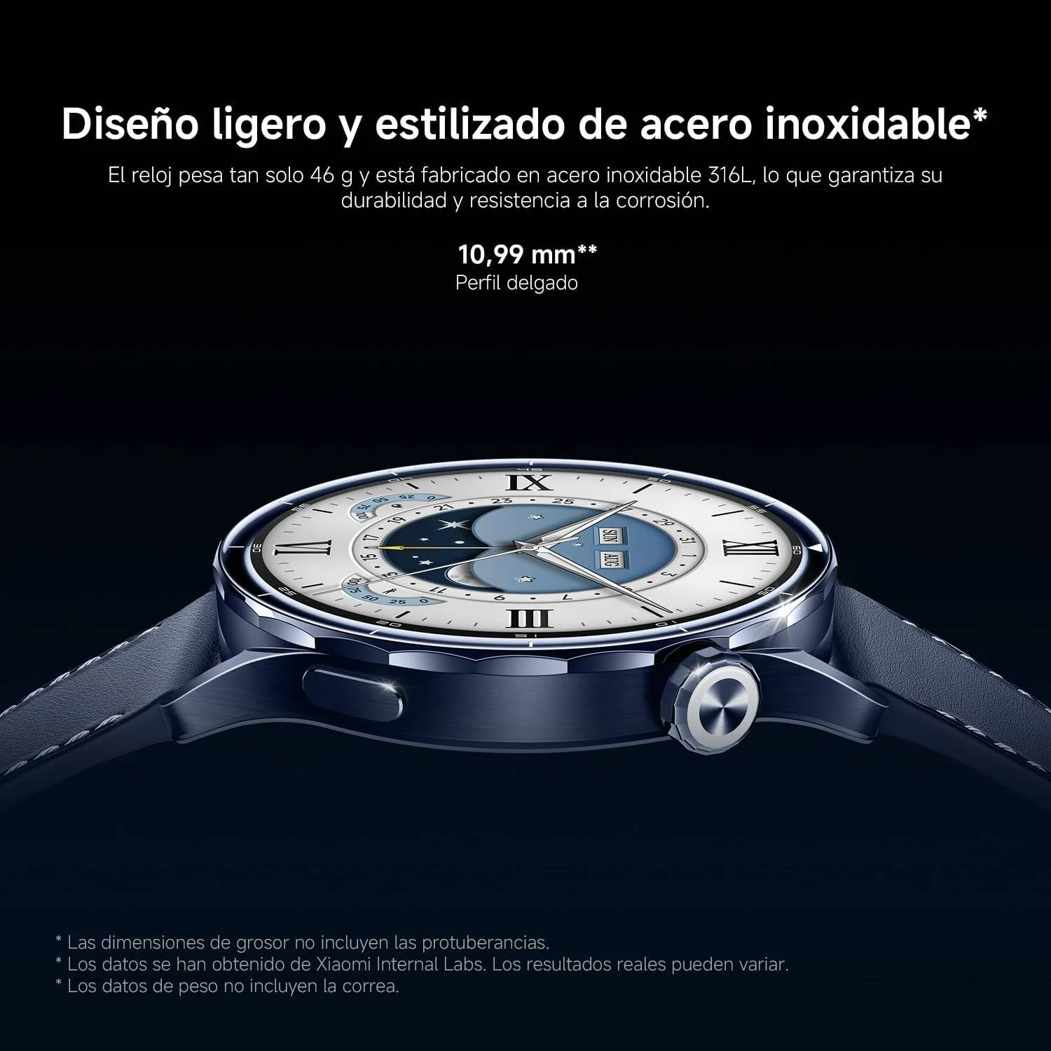 Smartwatch Xiaomi Watch S5 46mm Aço Inoxidável Ecrã AMOLED 1.48" Frequência Cardíaca GPS Preto - Imagem 3