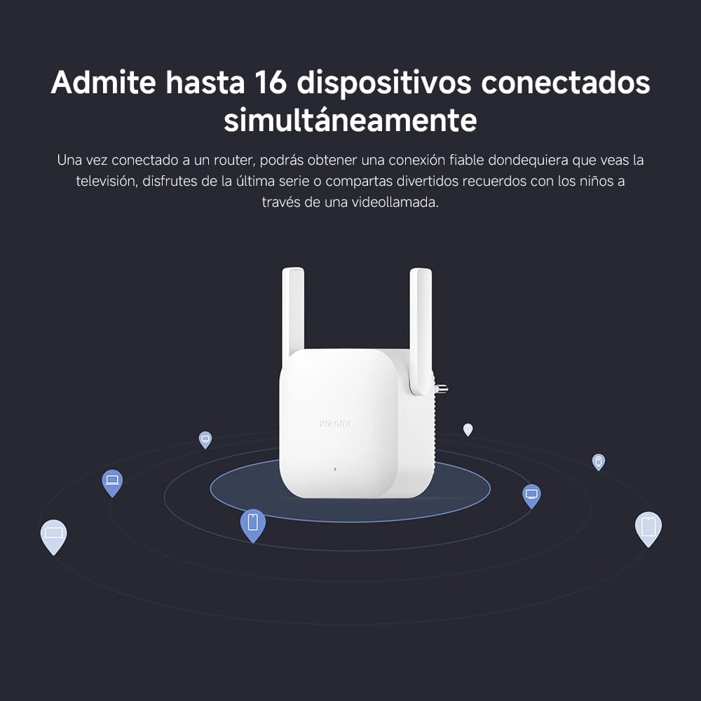 Repetidor Sem Fios Xiaomi WiFi Range Extender N300 300Mbps/ 2 Antenas - Imagem 4