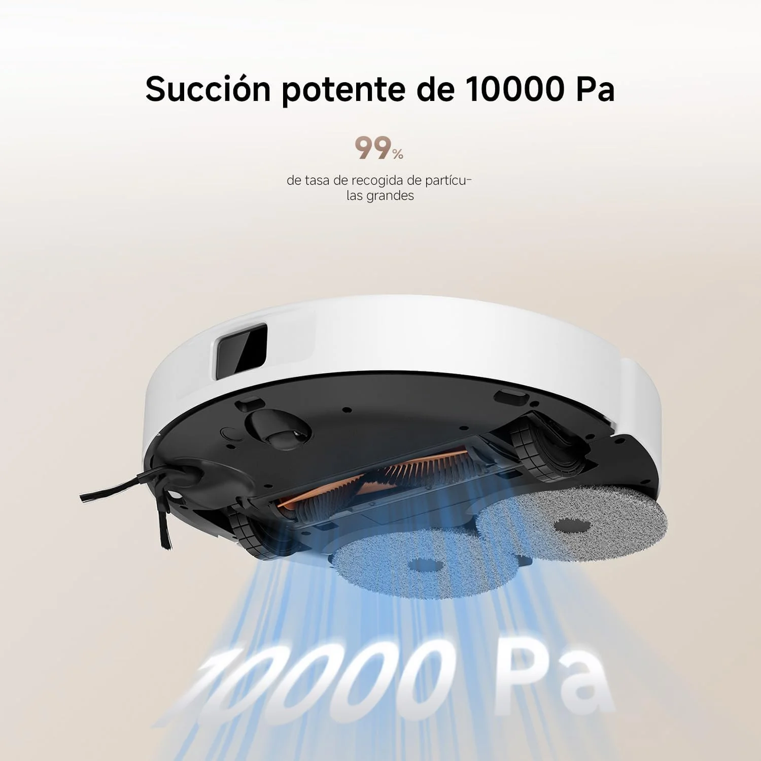Robot Aspirador Xiaomi Robot Vacuum H50 Lavagem Mopa Autovaziamento 4L WiFi Branco - Imagem 4
