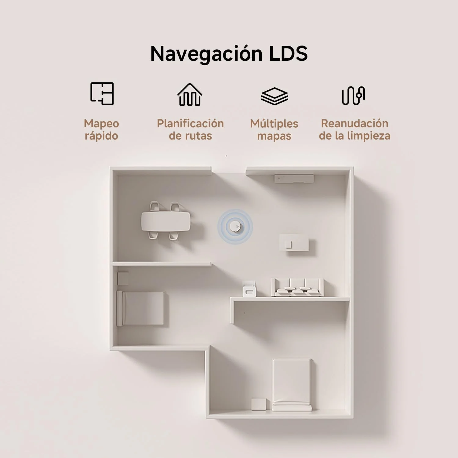 Robot Aspirador Xiaomi Robot Vacuum H50 Lavagem Mopa Autovaziamento 4L WiFi Branco - Imagem 7
