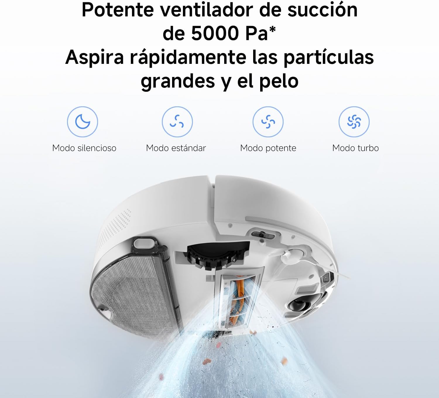 Robot Aspirador Xiaomi Robot Vacuum S40C/ Função de Esfregona/ Controlo por WiFi/ Branco - Imagem 3