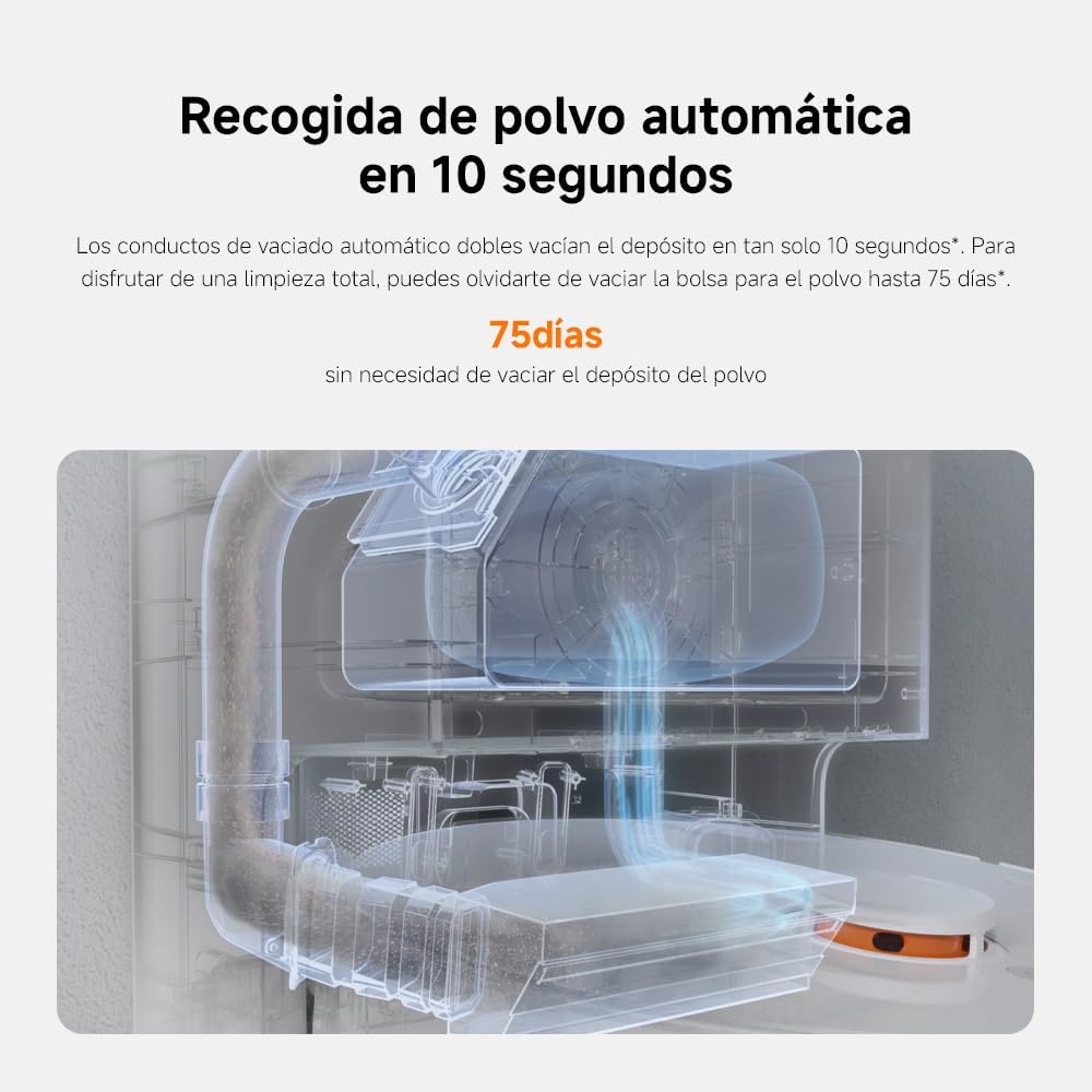 Robot Aspirador Xiaomi Robot Vacuum X20+ 6000Pa Wi-Fi Base de Autolimpeza Branco - Imagem 6