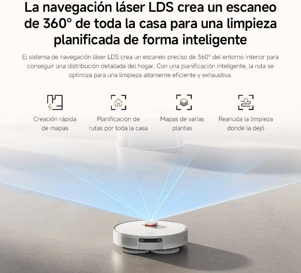 Robot Aspirador Xiaomi Robot Vacuum X20+ 6000Pa Wi-Fi Base de Autolimpeza Branco - Imagem 14