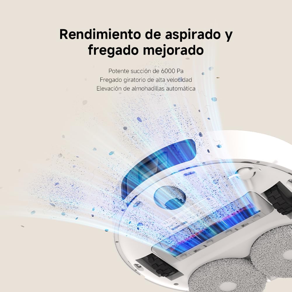 Robot Aspirador Xiaomi Robot Vacuum X20+ 6000Pa Wi-Fi Base de Autolimpeza Branco - Imagem 4