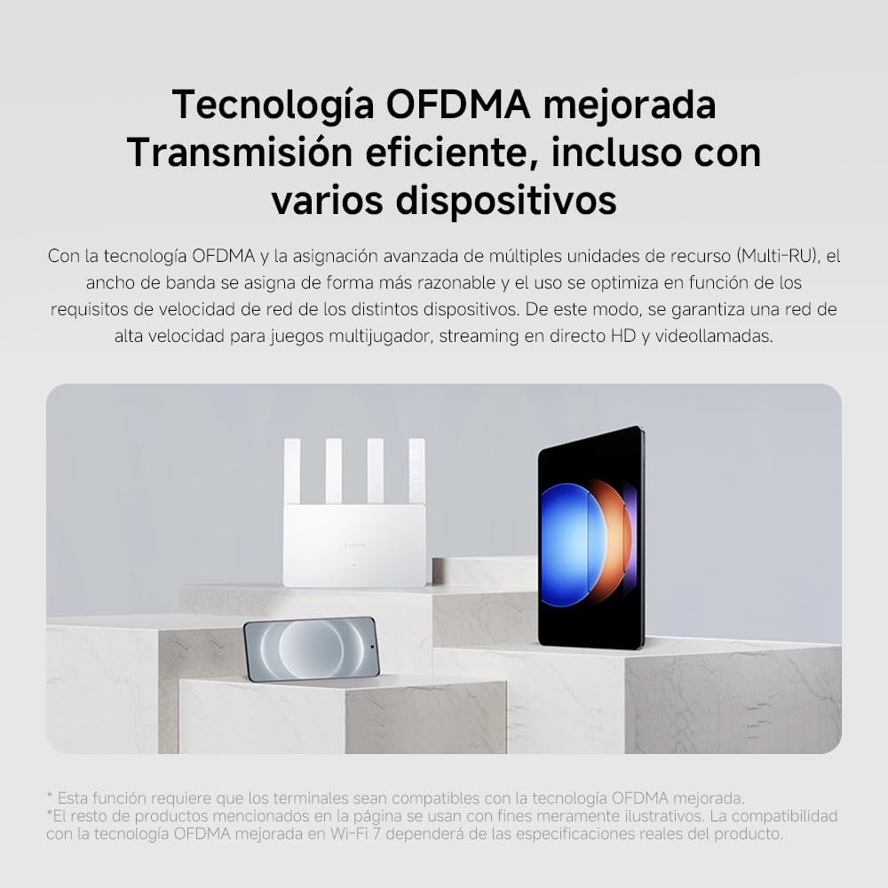 Router Xiaomi BE3600 WiFi 7 3600Mbps Dual Band 2.4GHz 5GHz 4 Antenas Branco - Imagem 6