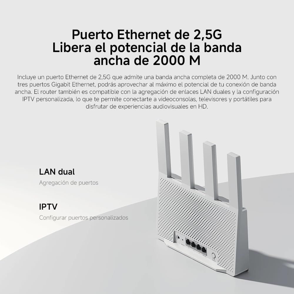 Router Xiaomi BE3600 WiFi 7 3600Mbps Dual Band 2.4GHz 5GHz 4 Antenas Branco - Imagem 10
