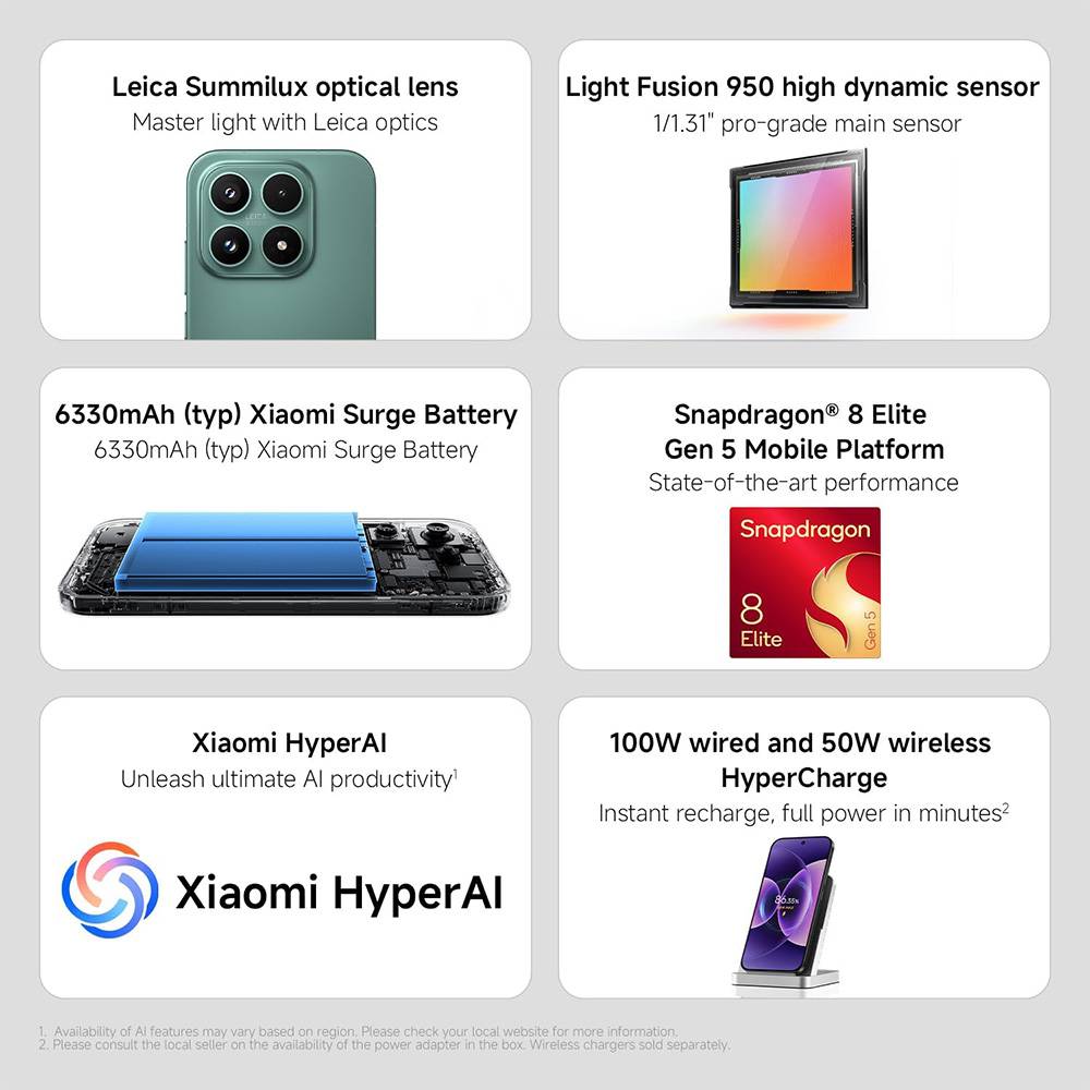 Smartphone Xiaomi 17 6.3" 12GB 512GB 5G Snapdragon 8 Elite Preto - Imagem 2