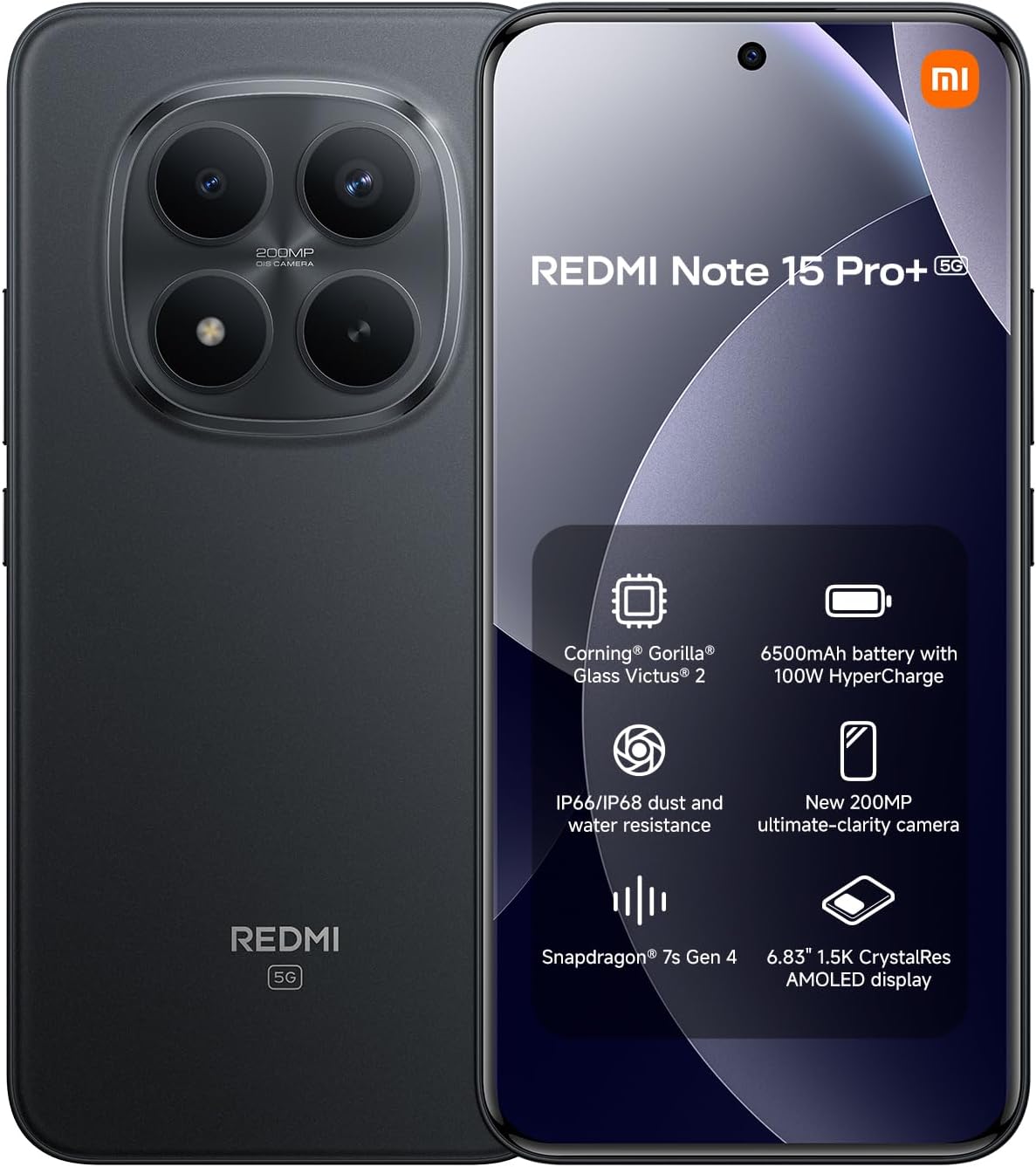 Smartphone Xiaomi Redmi Note 15 Pro Plus 8GB/ 256GB/ 6.83"/ 5G/ Preto