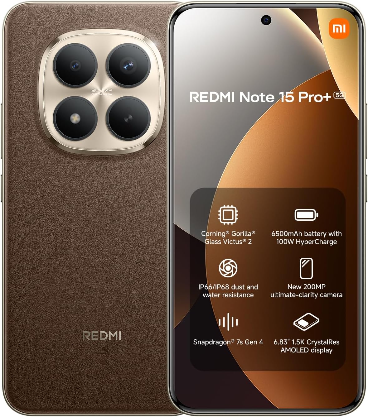 Smartphone Xiaomi Redmi Note 15 Pro Plus 8GB/ 256GB/ 6.83"/ 5G/ Castanho