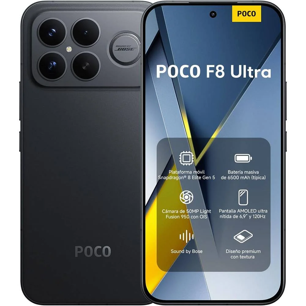 Smartphone Xiaomi POCO F8 Ultra 6.9" 12GB 256GB 5G Snapdragon 8 Elite Preto