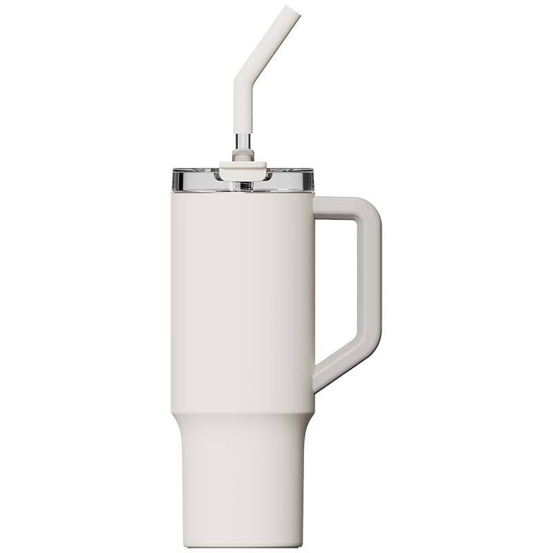 Garrafa Térmica Xiaomi Straw Mug 1000ml Aço Inoxidável 316L Branco