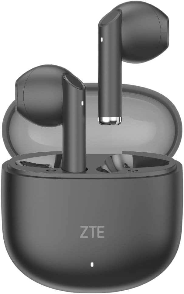 Auscultadores Bluetooth ZTE Buds 2 com estojo de carregamento/ Autonomia 5h/ Pretos