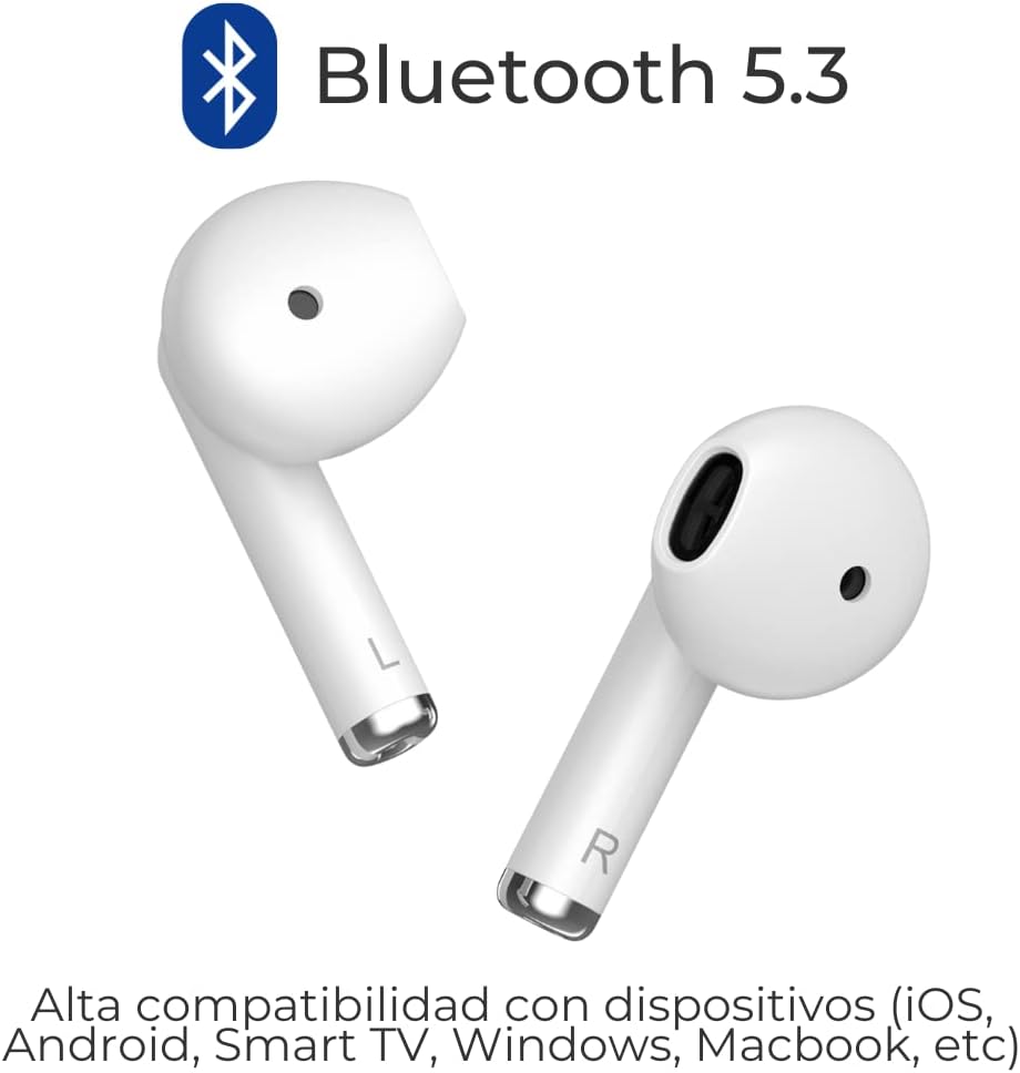 Auriculares Bluetooth ZTE Buds 2 com estojo de carregamento/ Autonomia 5h/ Brancos - Imagem 3