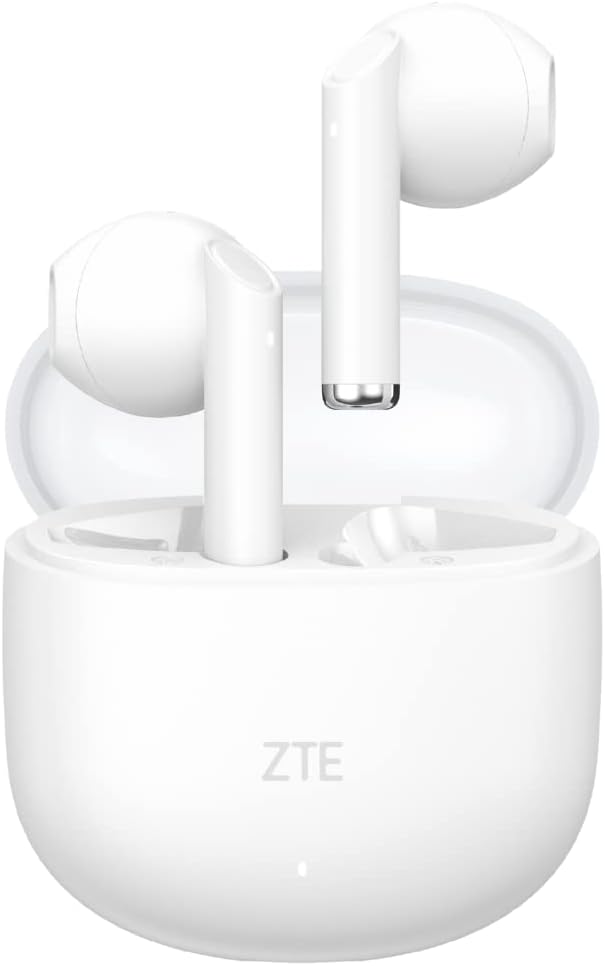 Auriculares Bluetooth ZTE Buds 2 com estojo de carregamento/ Autonomia 5h/ Brancos