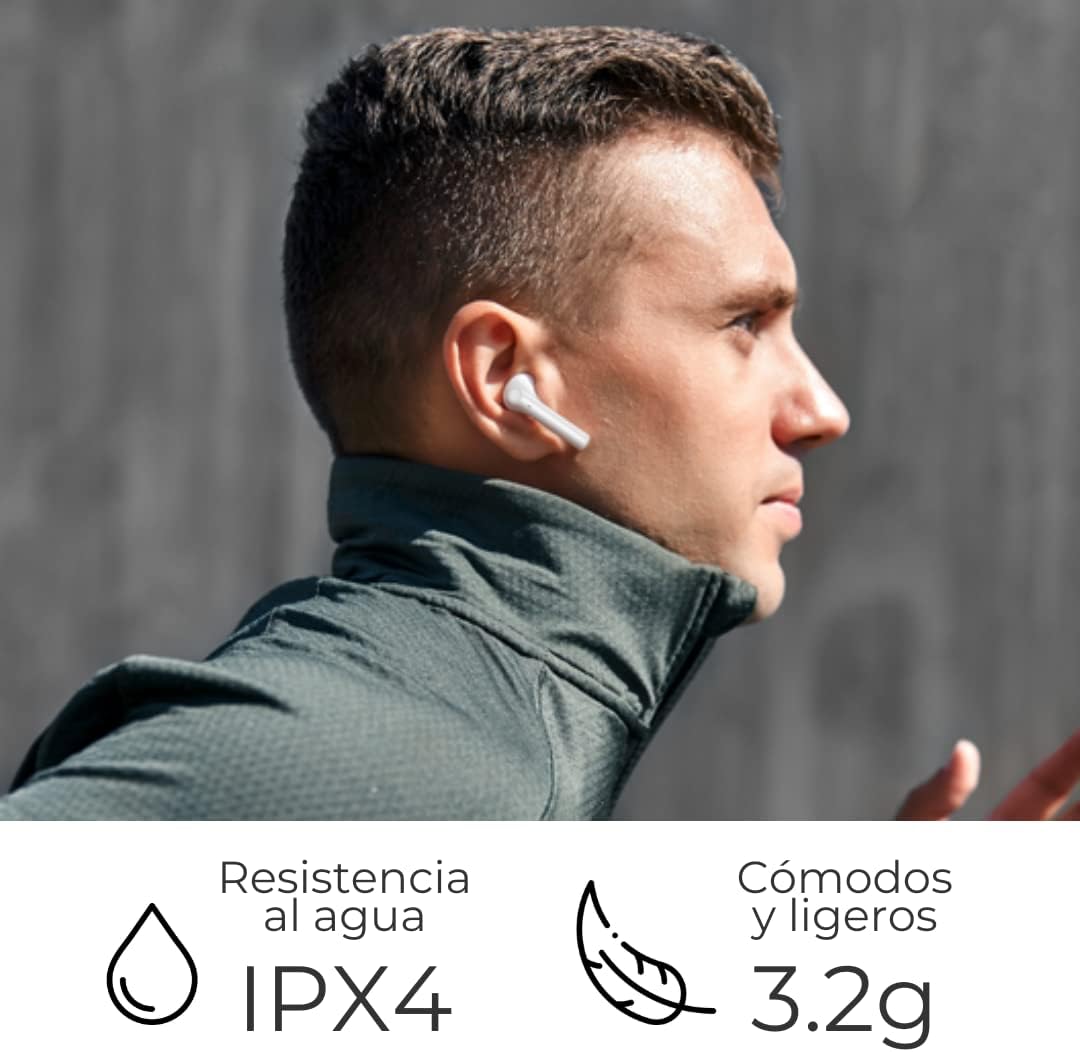 Auriculares Bluetooth ZTE Buds 2 com estojo de carregamento/ Autonomia 5h/ Brancos - Imagem 5