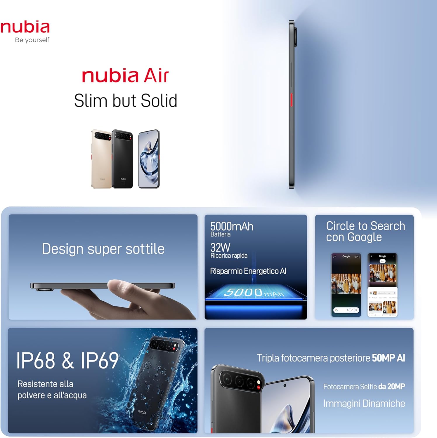 Smartphone ZTE Nubia Air 8GB/ 256GB/ 6.78"/ 5G/ Dourado - Imagem 7