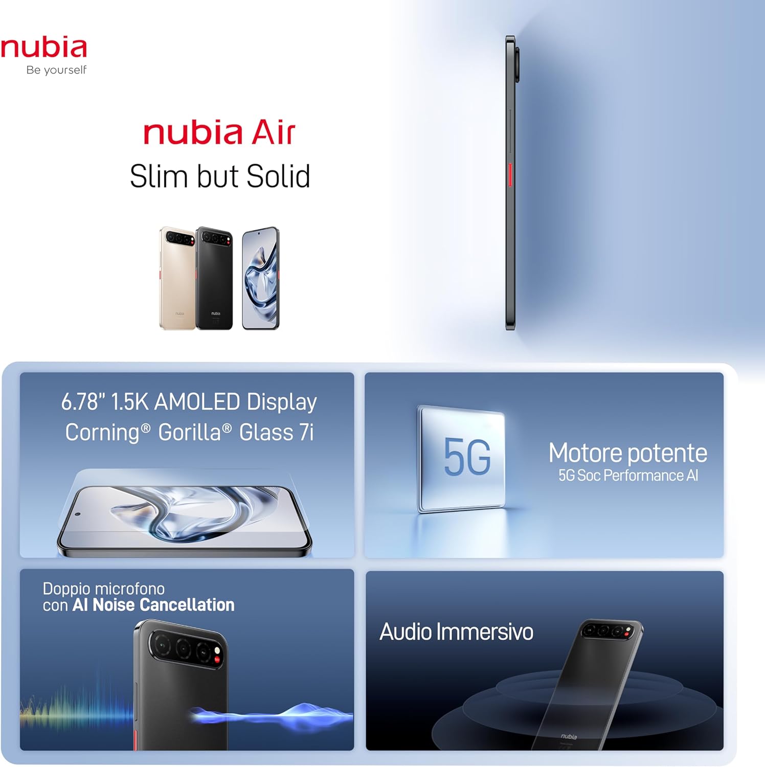 Smartphone ZTE Nubia Air 8GB/ 256GB/ 6.78"/ 5G/ Dourado - Imagem 8