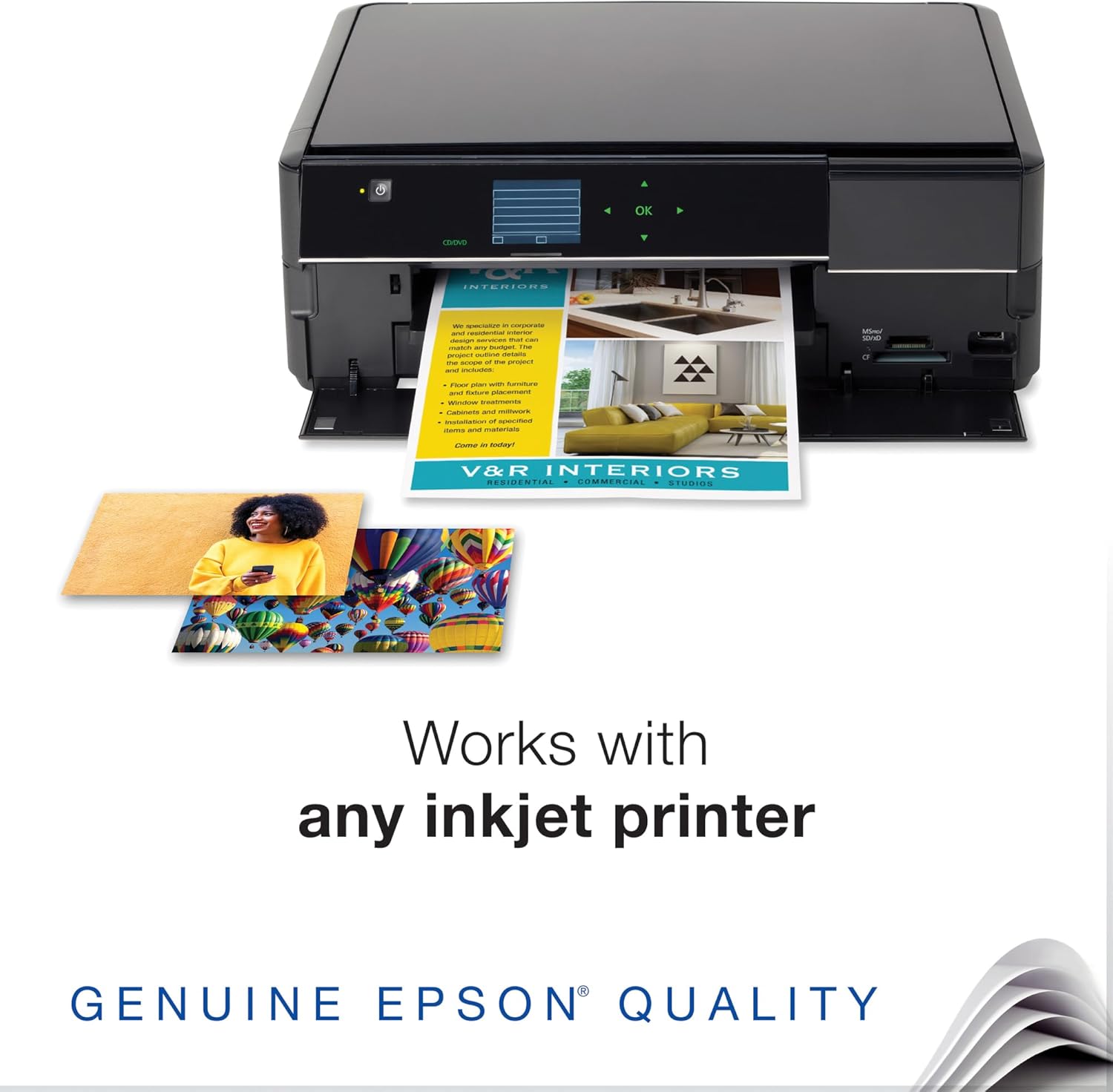 Papel Jato Tinta Epson Photo Quality Mate A3+ 100 Folhas - Imagem 3