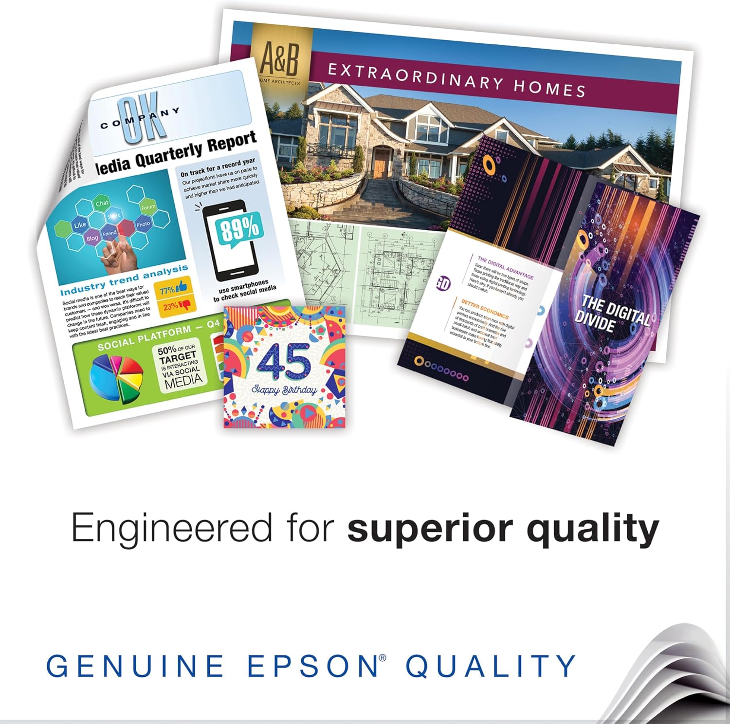 Papel Jato Tinta Epson Photo Quality Mate A3+ 100 Folhas - Imagem 4