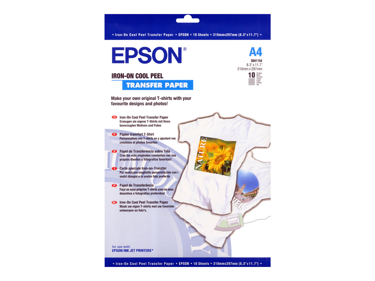 Papel Transfer T-Shirt Epson Cool Peel A4 10 unidades - Imagem 1