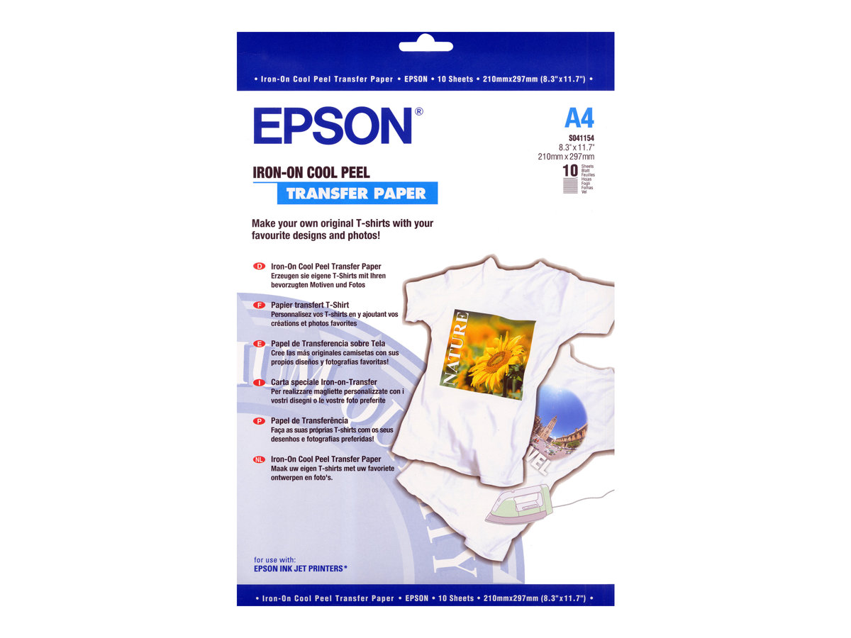 Papel Transfer T-Shirt Epson Cool Peel A4 10 unidades - Imagem 2