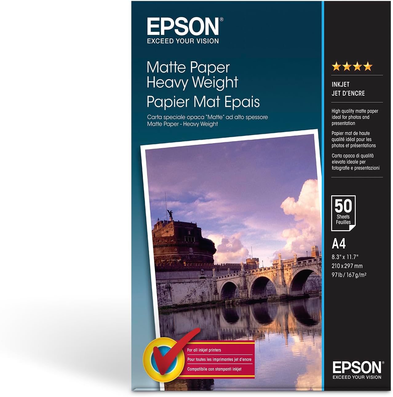 Papel Epson Mate A4 50 folhas