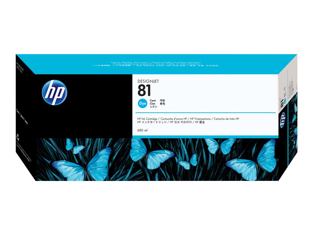Tinteiro HP 81 Cyan 680ml Original - Imagem 1