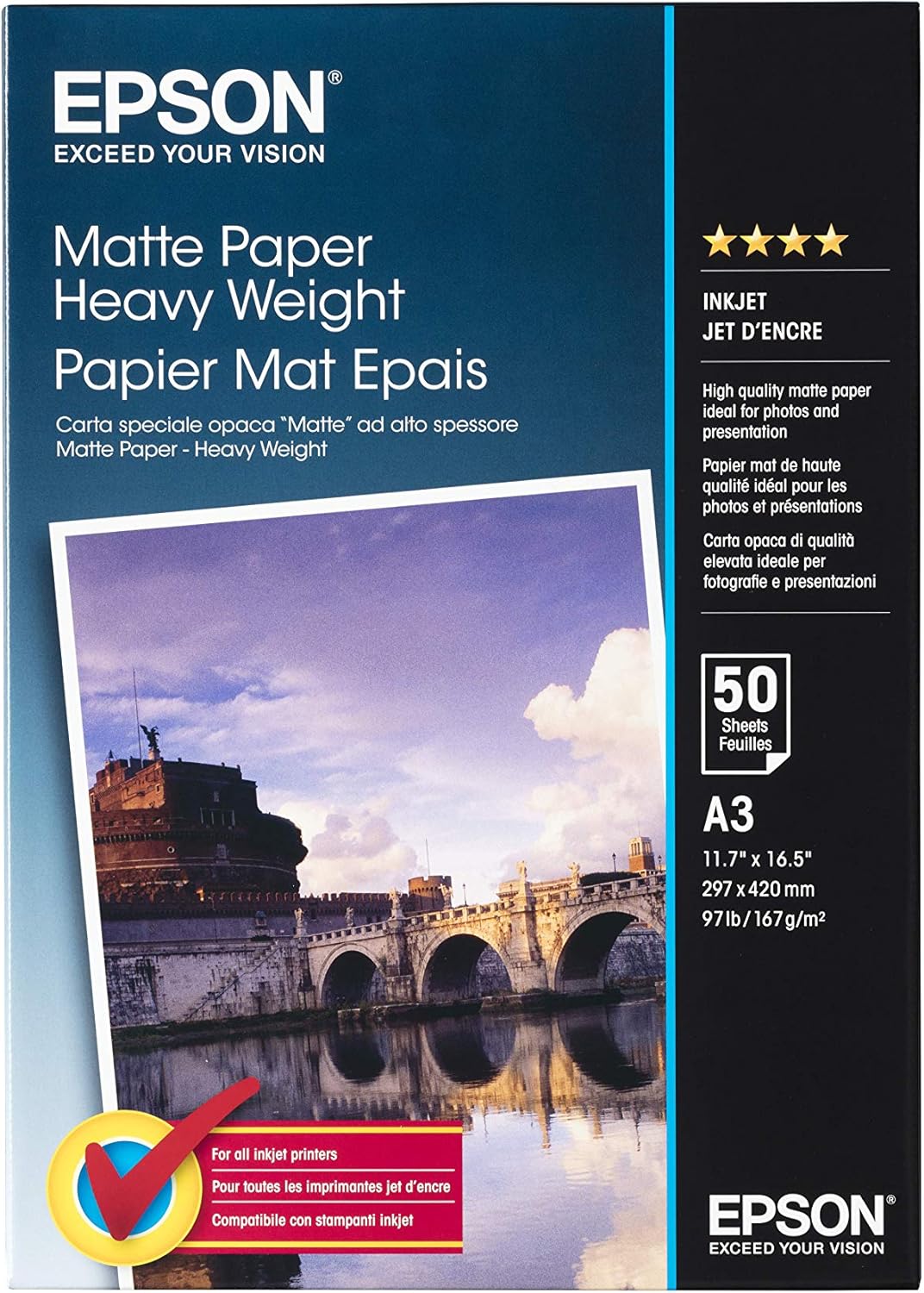 Papel Fotográfico Epson Mate A3 50 Folhas - Imagem 2