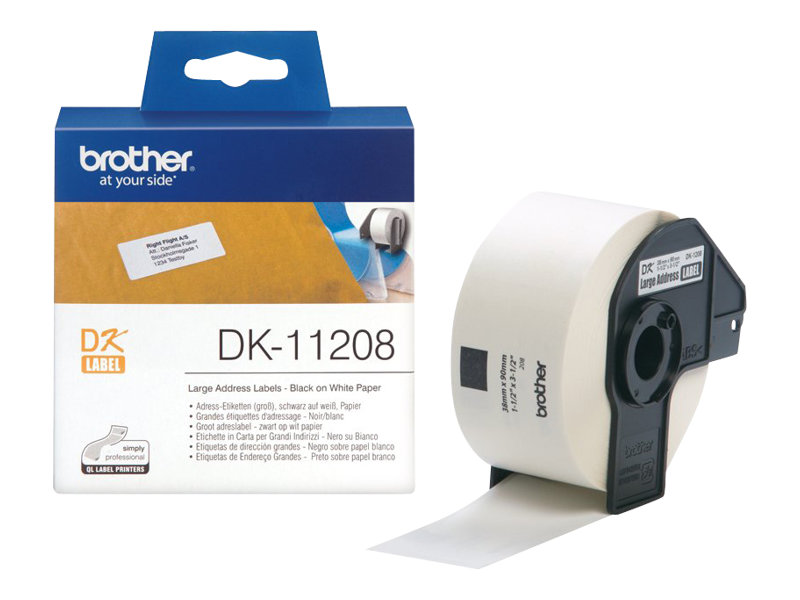 Rótulos Endereço Brother DK-11208 Branco 400 Etiquetas - Imagem 2