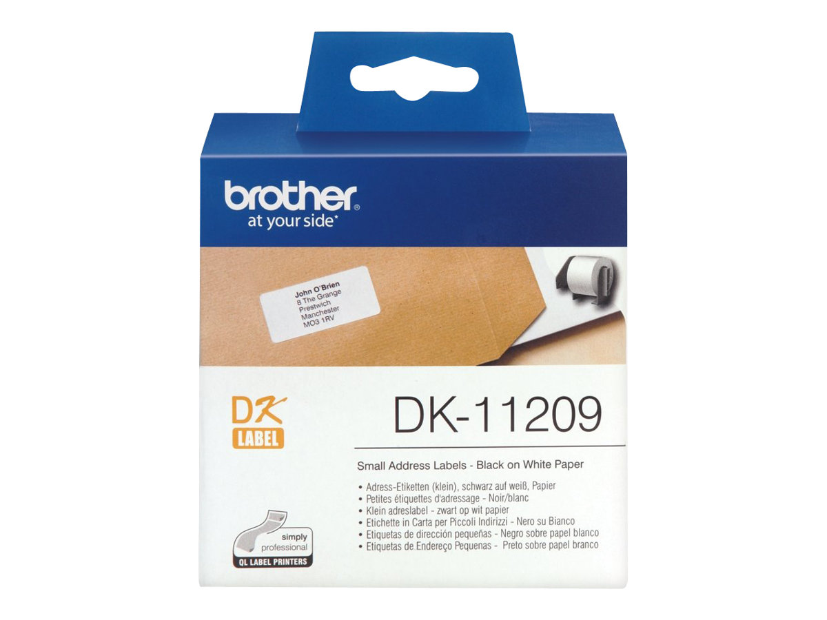 Etiquetas de Endereços Brother DK-11209 Preto 800 unidades