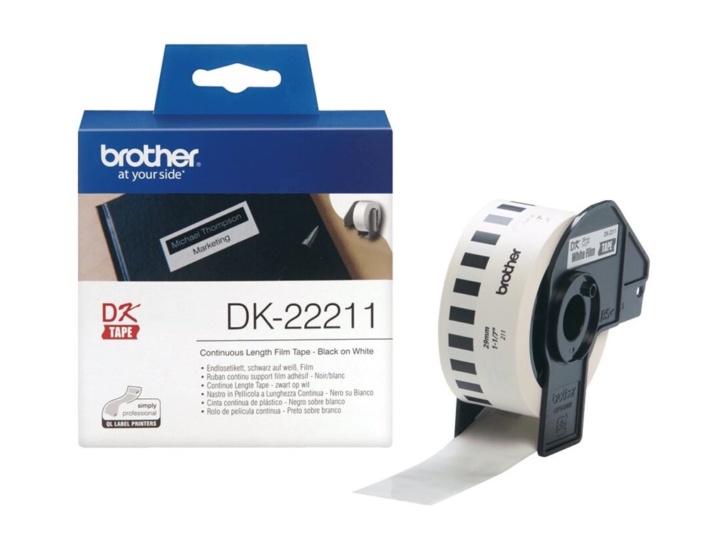 Rolo Etiquetas Contínuas Brother DK-22211 29 mm Branco - Imagem 2